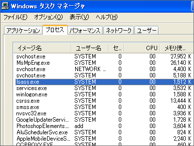 Windows プロセス