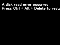 A disk read error occurred