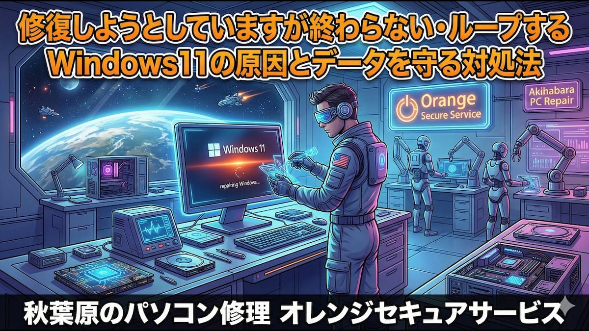 修復しようとしていますが終わらない・ループするWindows11の原因とデータを守る対処法