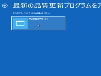 Windows11をクリックしている画面