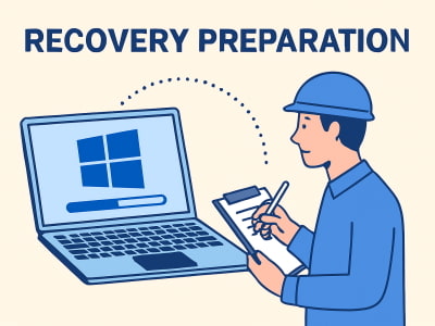 修復作業の準備をしているイメージ画像